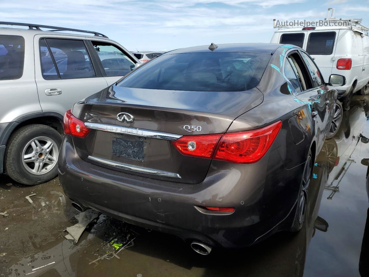 2016 Infiniti Q50 Premium Brown vin: JN1EV7AP7GM306260