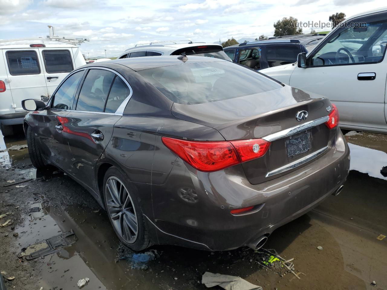 2016 Infiniti Q50 Premium Brown vin: JN1EV7AP7GM306260