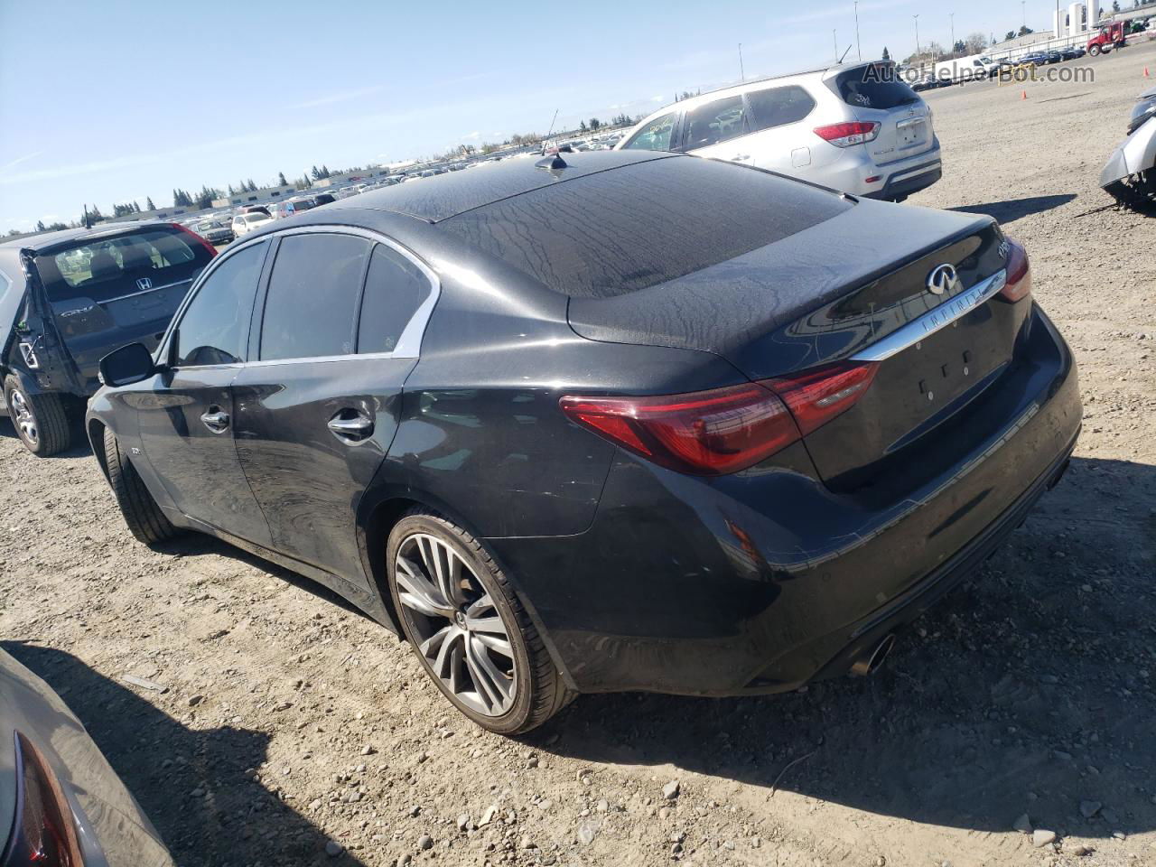 2018 Infiniti Q50 Luxe Black vin: JN1EV7AP7JM351688