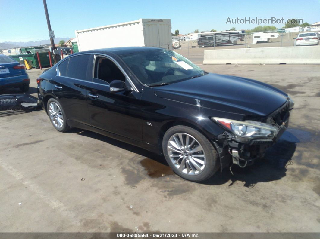 2018 Infiniti Q50 3.0t Luxe Черный vin: JN1EV7AP7JM356468