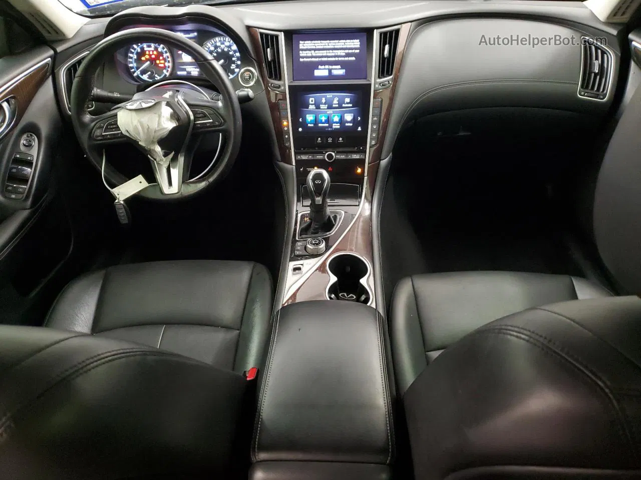 2018 Infiniti Q50 Luxe Черный vin: JN1EV7AP7JM358141