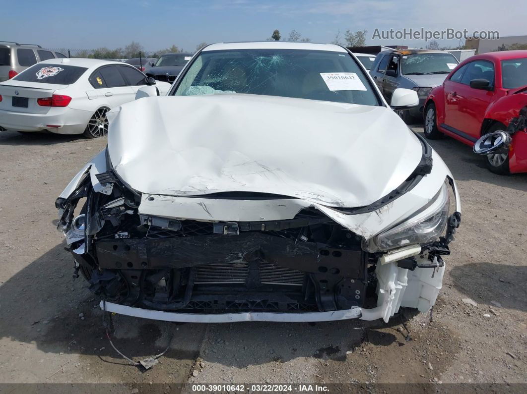 2018 Infiniti Q50 3.0t Luxe White vin: JN1EV7AP7JM359967