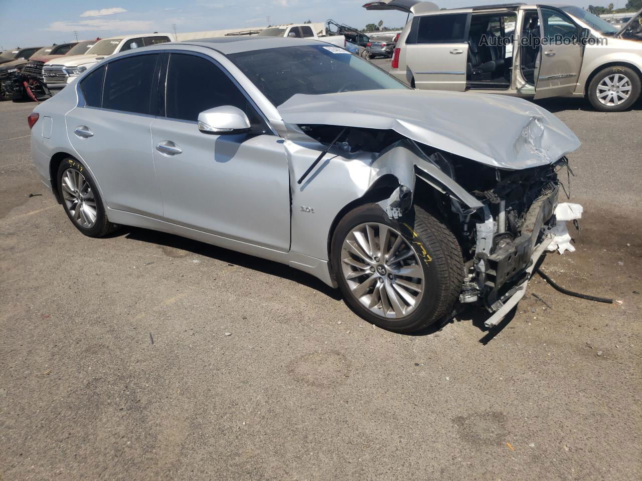 2018 Infiniti Q50 Luxe Gray vin: JN1EV7AP7JM366854