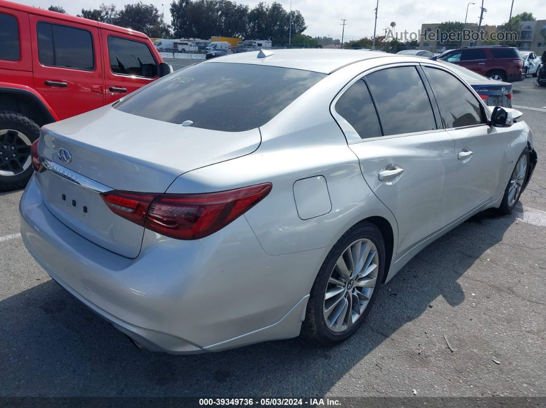 2018 Infiniti Q50 3.0t Luxe Silver vin: JN1EV7AP7JM590139