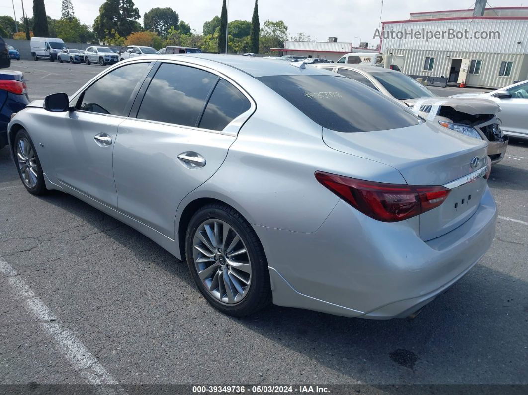 2018 Infiniti Q50 3.0t Luxe Silver vin: JN1EV7AP7JM590139