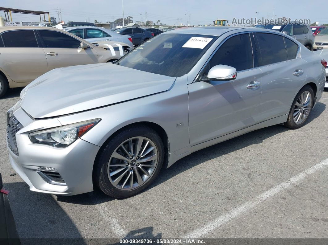 2018 Infiniti Q50 3.0t Luxe Silver vin: JN1EV7AP7JM590139