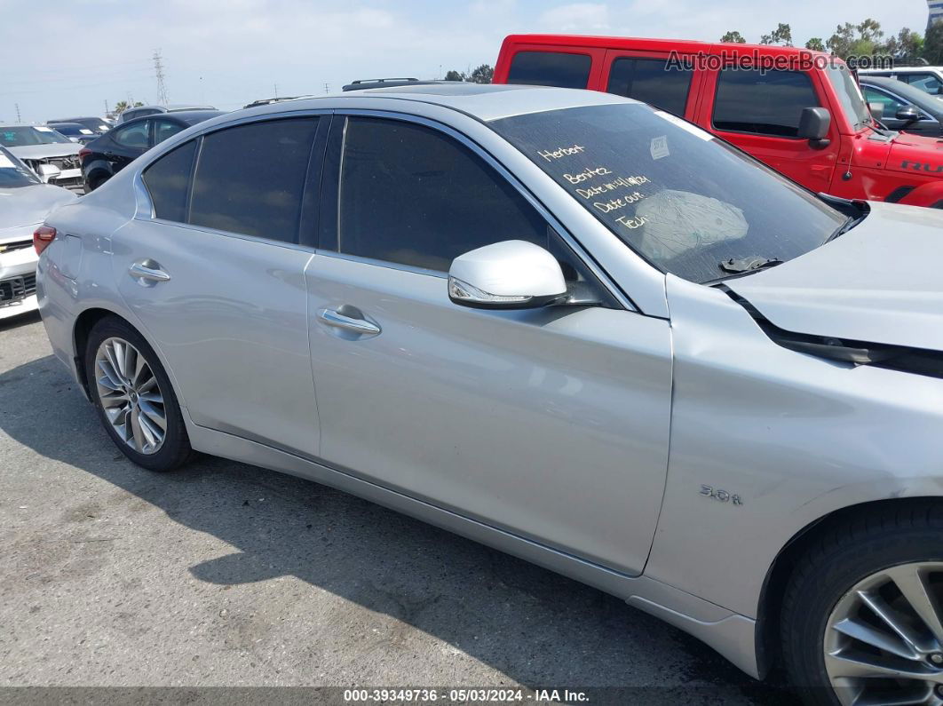 2018 Infiniti Q50 3.0t Luxe Silver vin: JN1EV7AP7JM590139