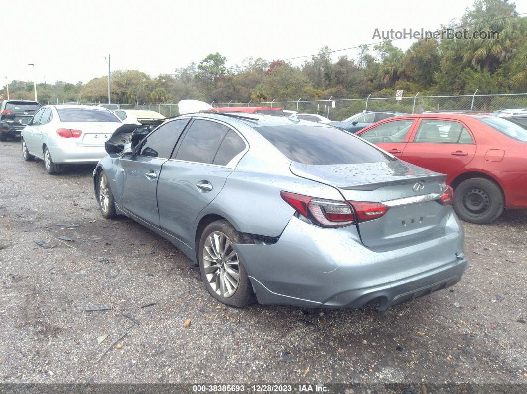 2019 Infiniti Q50 3.0t Luxe Light Blue vin: JN1EV7AP7KM510484