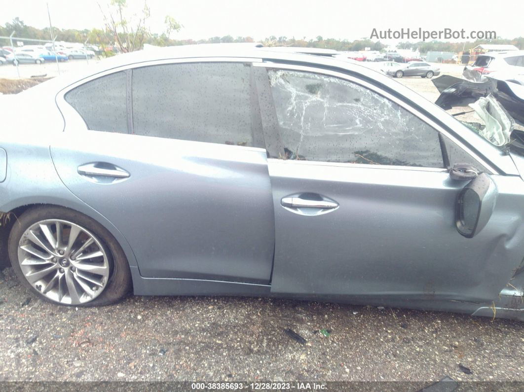 2019 Infiniti Q50 3.0t Luxe Light Blue vin: JN1EV7AP7KM510484