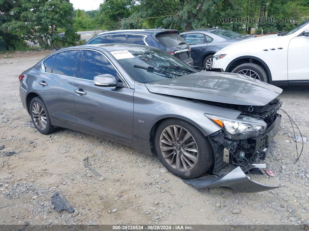 2019 Infiniti Q50 3.0t Luxe Gray vin: JN1EV7AP7KM511943