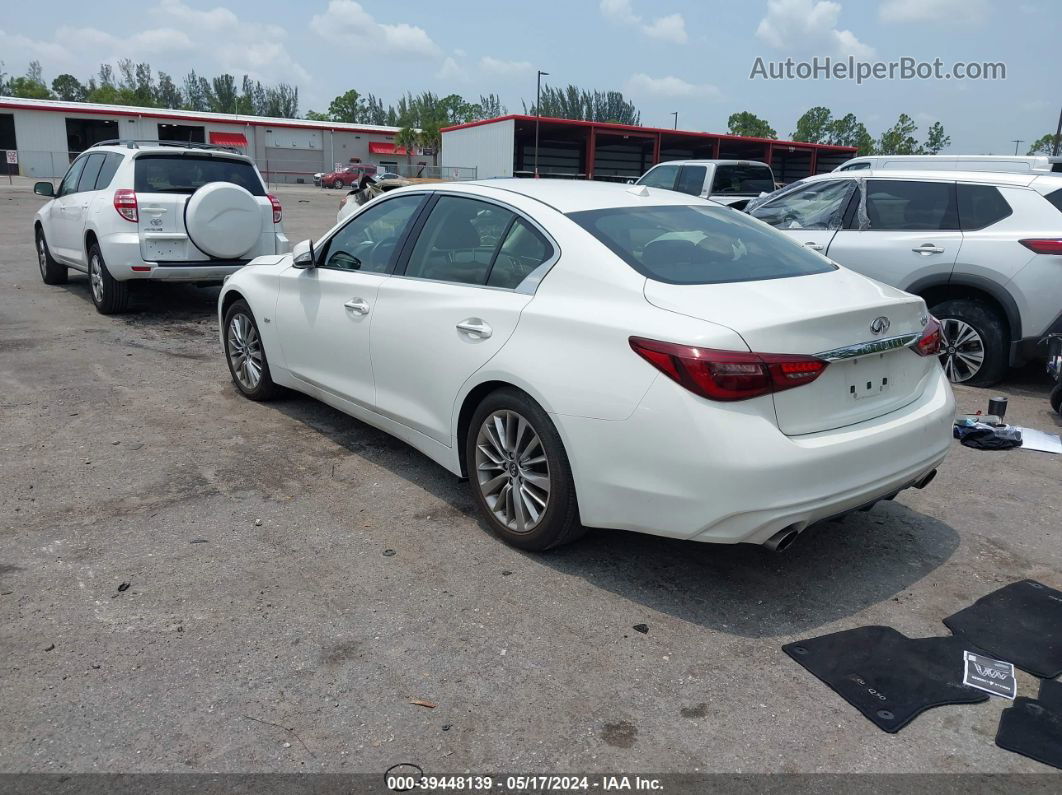 2019 Infiniti Q50 3.0t Luxe White vin: JN1EV7AP7KM512610