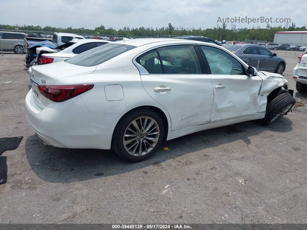 2019 Infiniti Q50 3.0t Luxe White vin: JN1EV7AP7KM512610