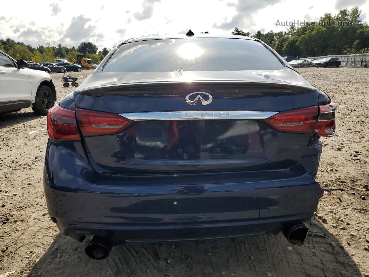 2019 Infiniti Q50 Luxe Blue vin: JN1EV7AP7KM513501