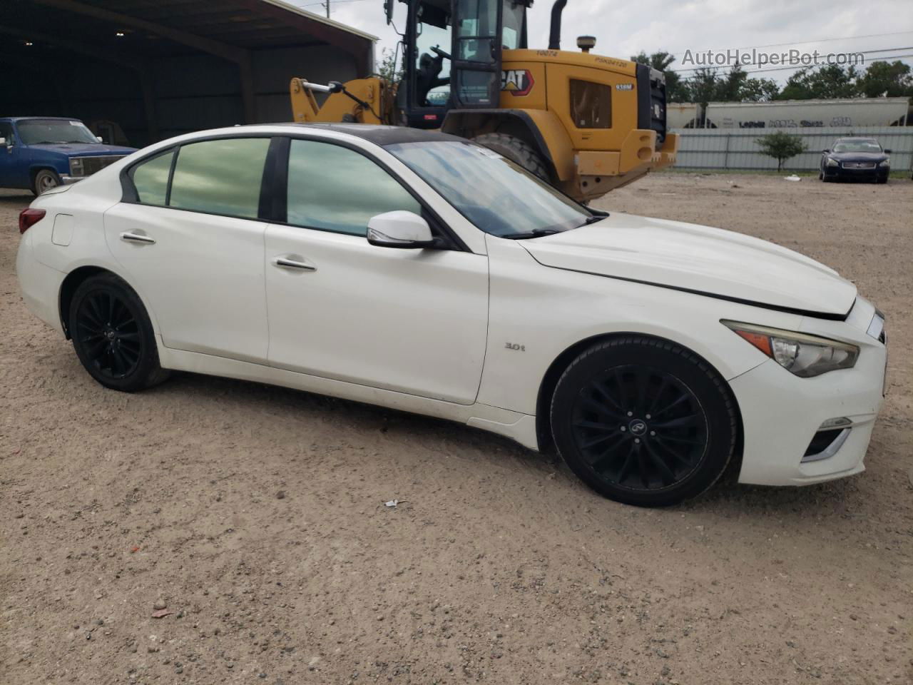 2019 Infiniti Q50 Luxe White vin: JN1EV7AP7KM513594