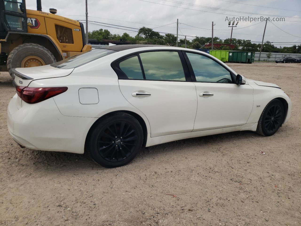 2019 Infiniti Q50 Luxe White vin: JN1EV7AP7KM513594