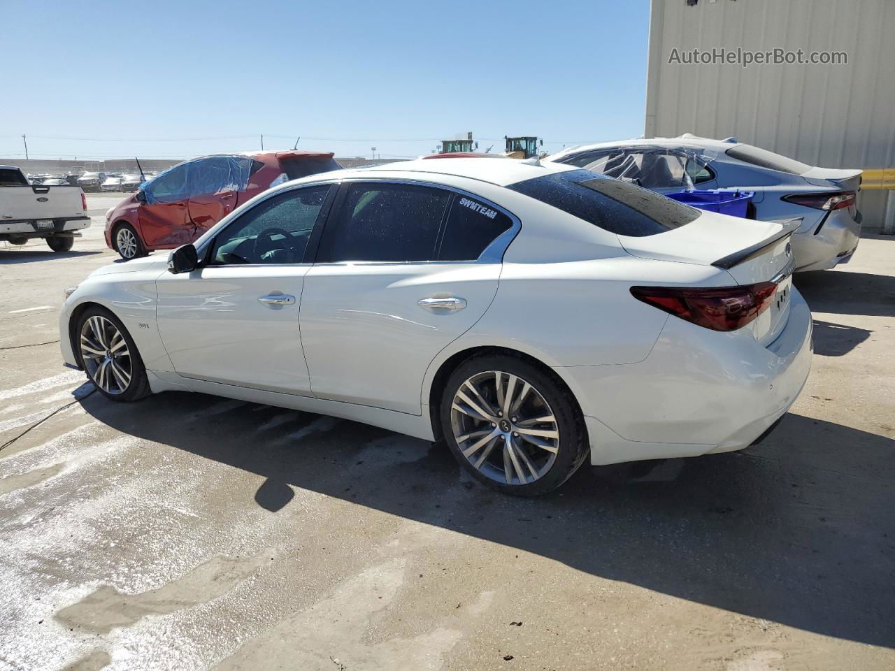 2019 Infiniti Q50 Luxe Белый vin: JN1EV7AP7KM514843