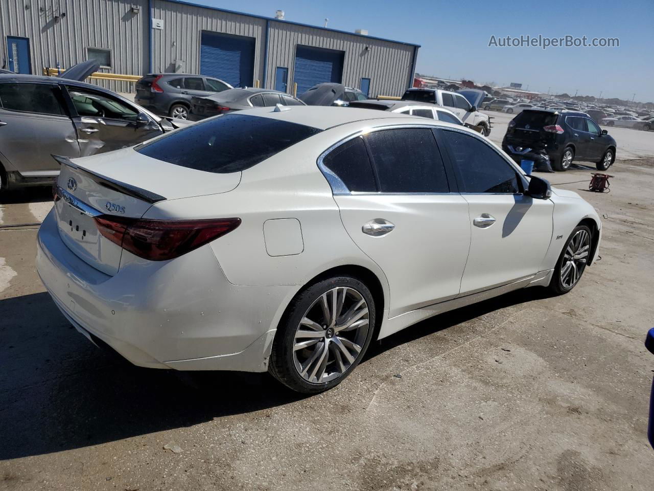 2019 Infiniti Q50 Luxe Белый vin: JN1EV7AP7KM514843