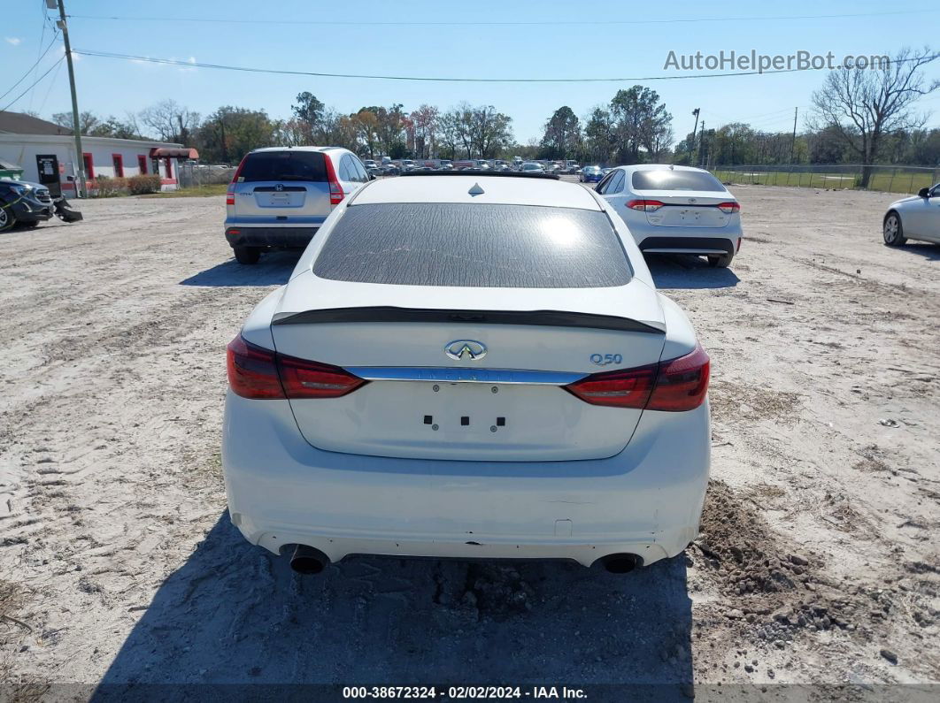 2019 Infiniti Q50 3.0t Luxe White vin: JN1EV7AP7KM516348