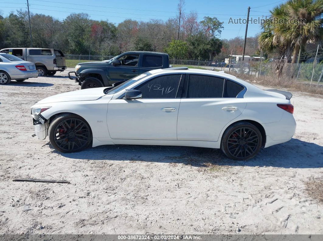 2019 Infiniti Q50 3.0t Luxe White vin: JN1EV7AP7KM516348