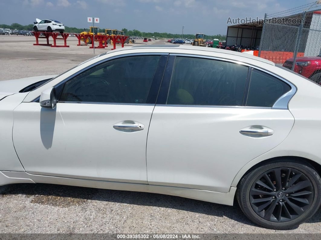 2019 Infiniti Q50 3.0t Luxe White vin: JN1EV7AP7KM516737