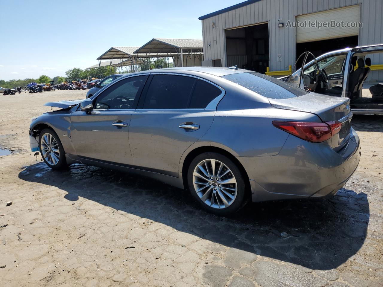 2019 Infiniti Q50 Luxe Серый vin: JN1EV7AP7KM518360