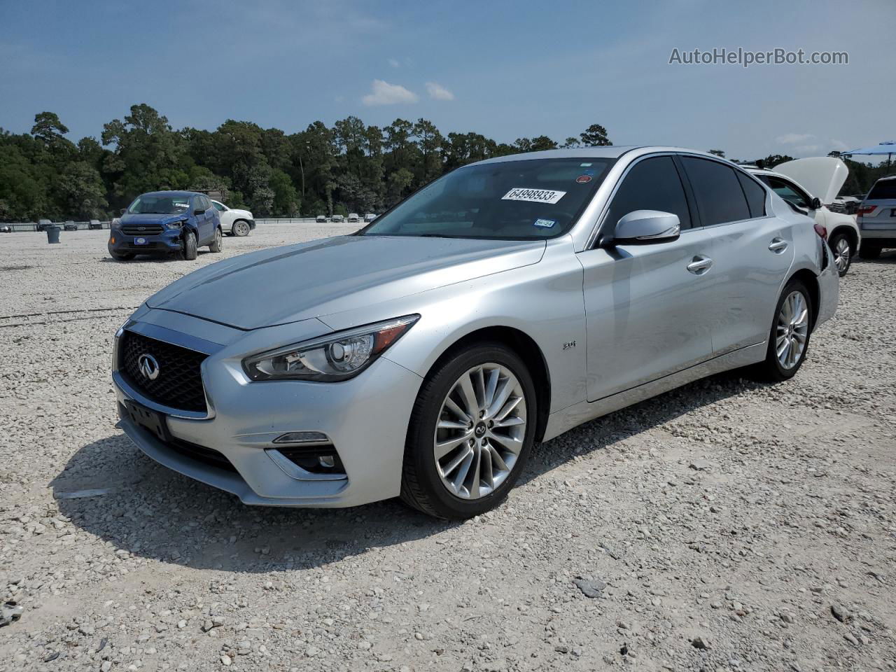 2019 Infiniti Q50 Luxe Silver vin: JN1EV7AP7KM518522