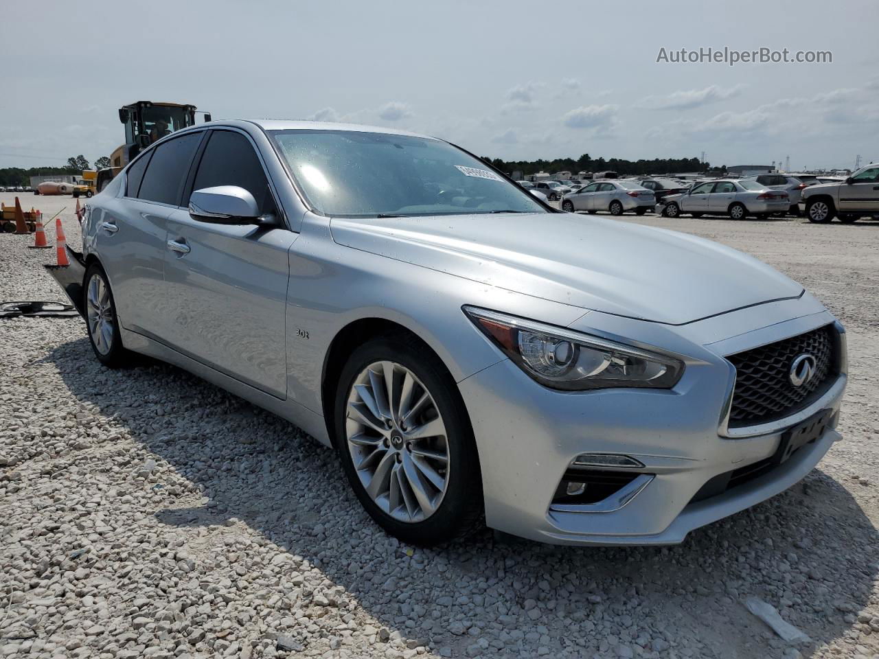 2019 Infiniti Q50 Luxe Silver vin: JN1EV7AP7KM518522