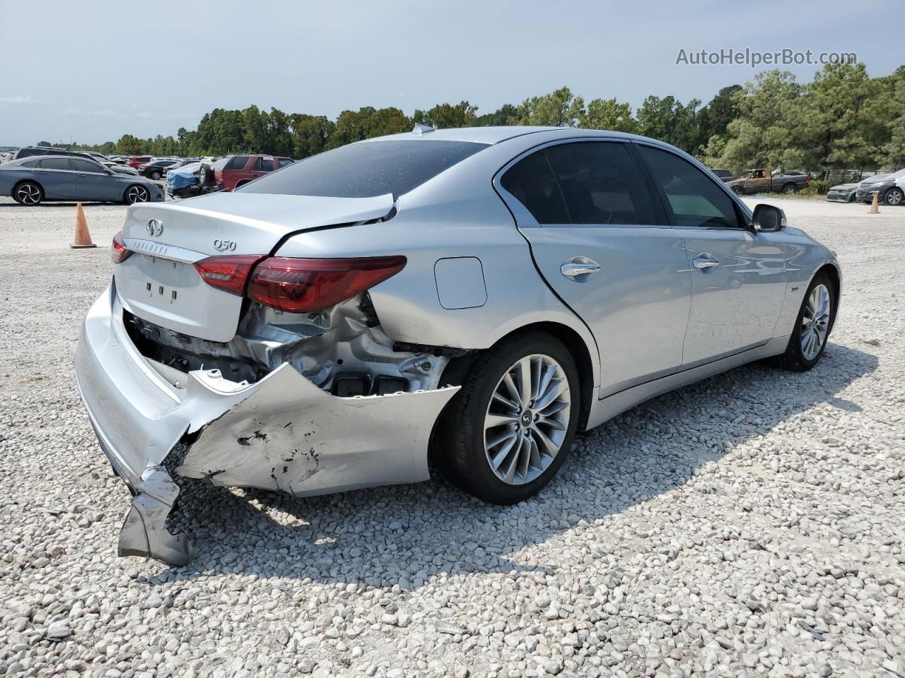 2019 Infiniti Q50 Luxe Silver vin: JN1EV7AP7KM518522