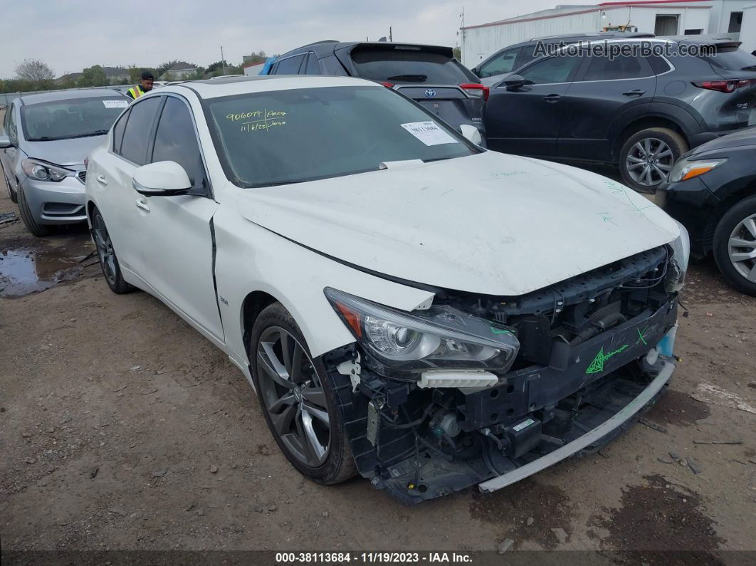 2019 Infiniti Q50 3.0t Signature Edition White vin: JN1EV7AP7KM542206