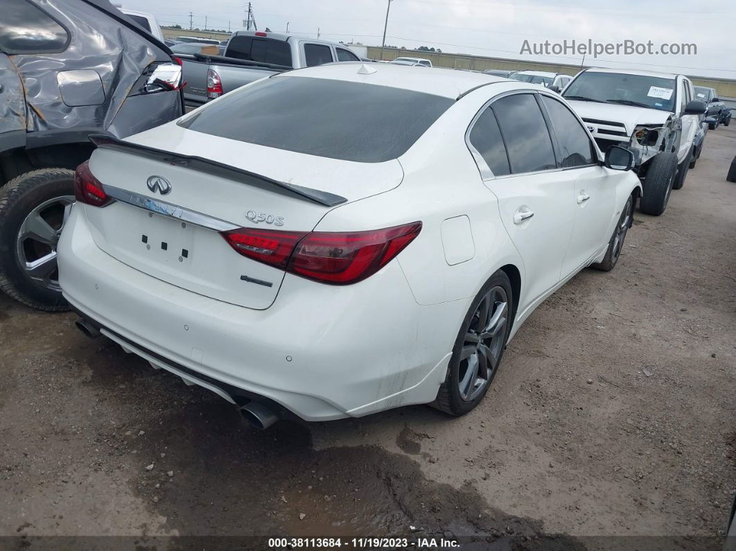 2019 Infiniti Q50 3.0t Signature Edition White vin: JN1EV7AP7KM542206