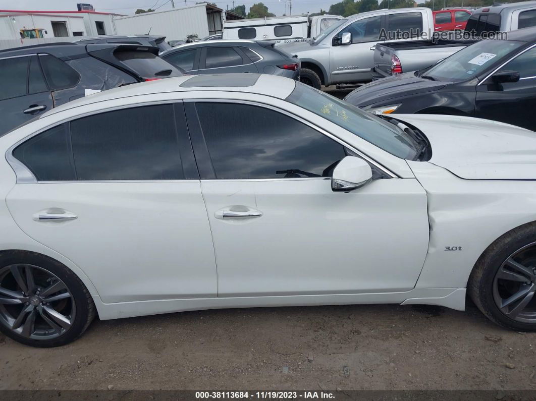 2019 Infiniti Q50 3.0t Signature Edition White vin: JN1EV7AP7KM542206