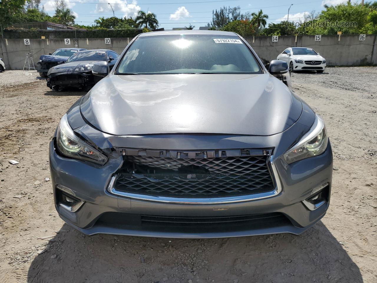 2019 Infiniti Q50 Luxe Gray vin: JN1EV7AP7KM542562