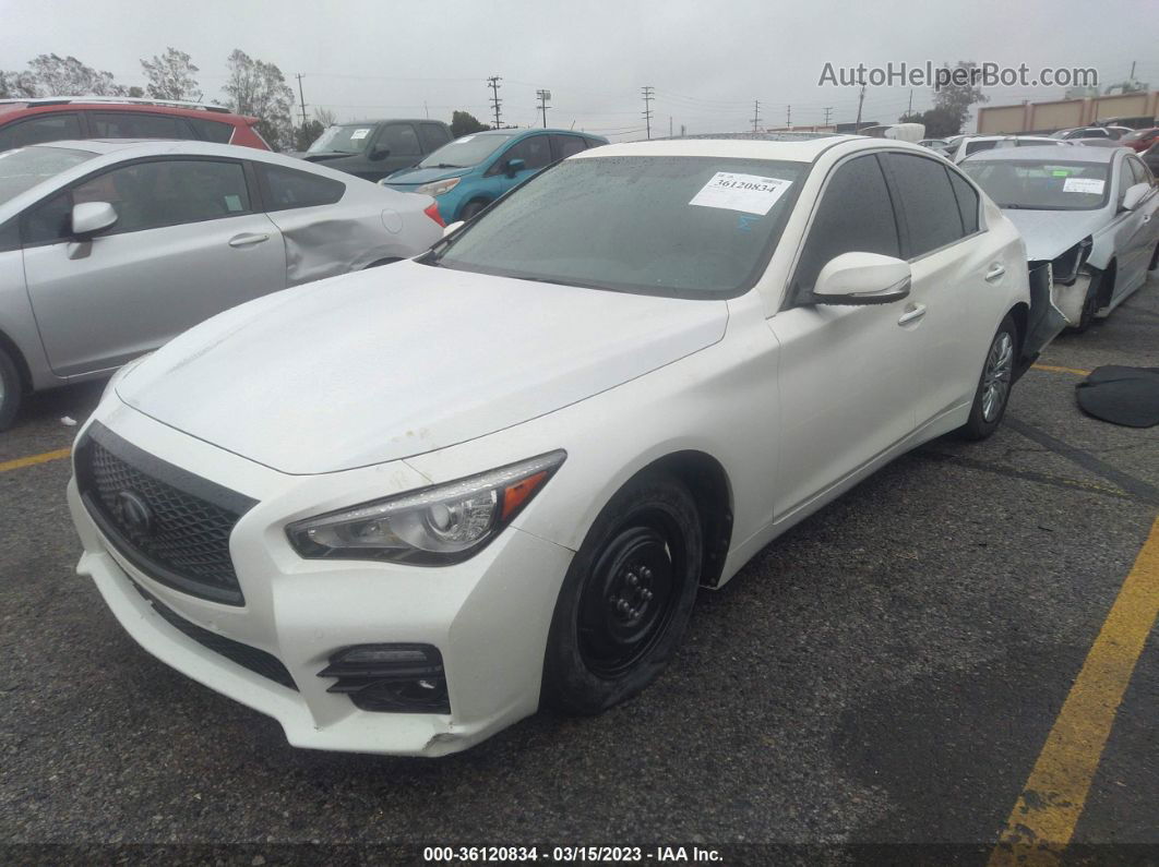 2016 Infiniti Q50 3.0t Premium White vin: JN1EV7AP8GM300998