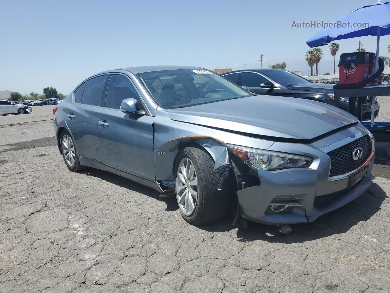 2016 Infiniti Q50 Premium Синий vin: JN1EV7AP8GM303108