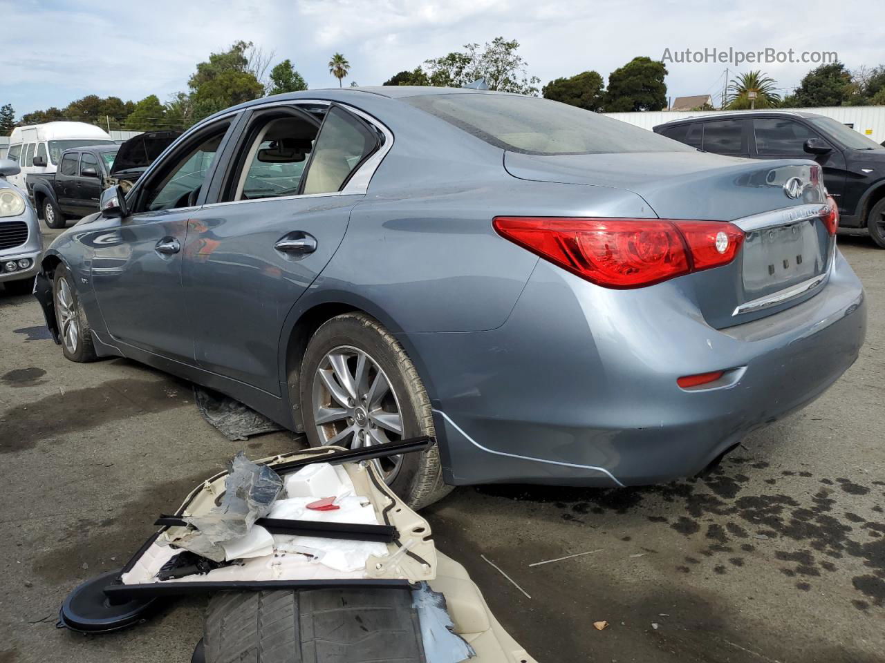 2016 Infiniti Q50 Premium Синий vin: JN1EV7AP8GM305943