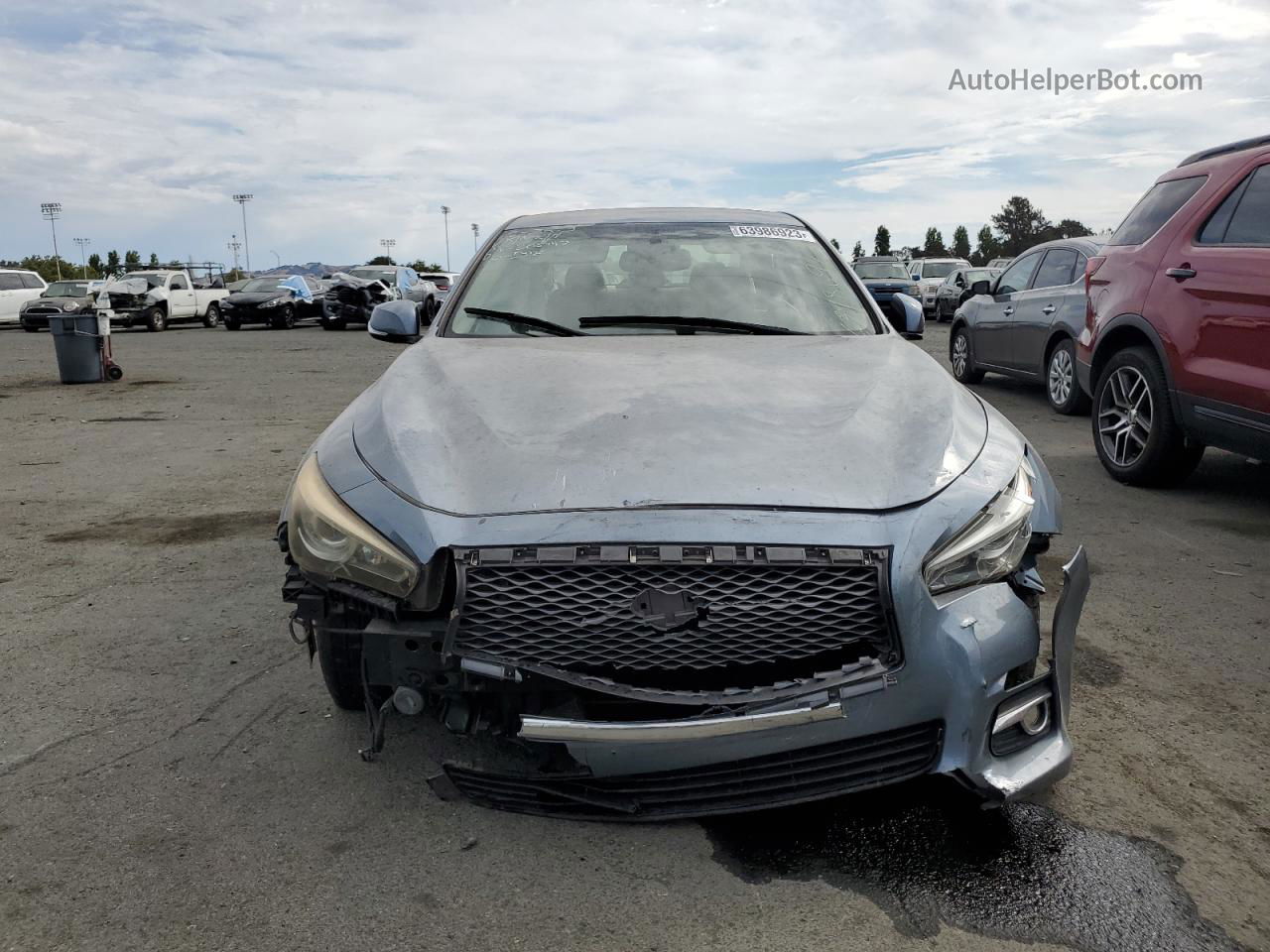 2016 Infiniti Q50 Premium Синий vin: JN1EV7AP8GM305943