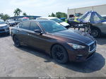 2018 Infiniti Q50 3.0t Luxe Brown vin: JN1EV7AP8JM350632