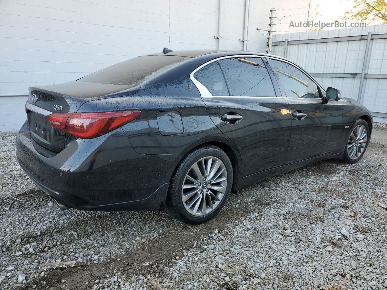 2018 Infiniti Q50 Luxe Black vin: JN1EV7AP8JM354499