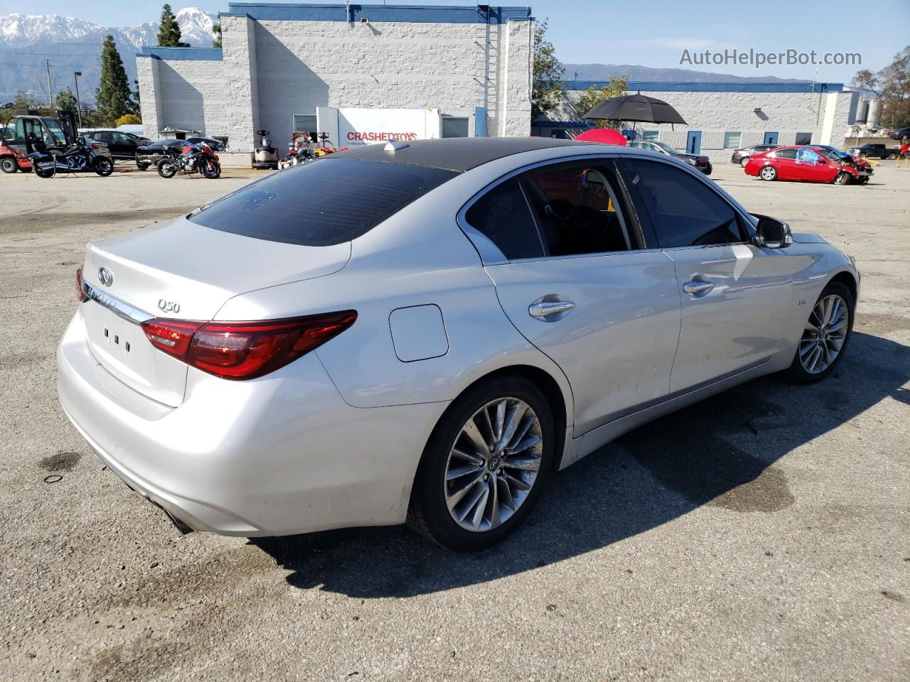 2018 Infiniti Q50 Luxe Silver vin: JN1EV7AP8JM355961