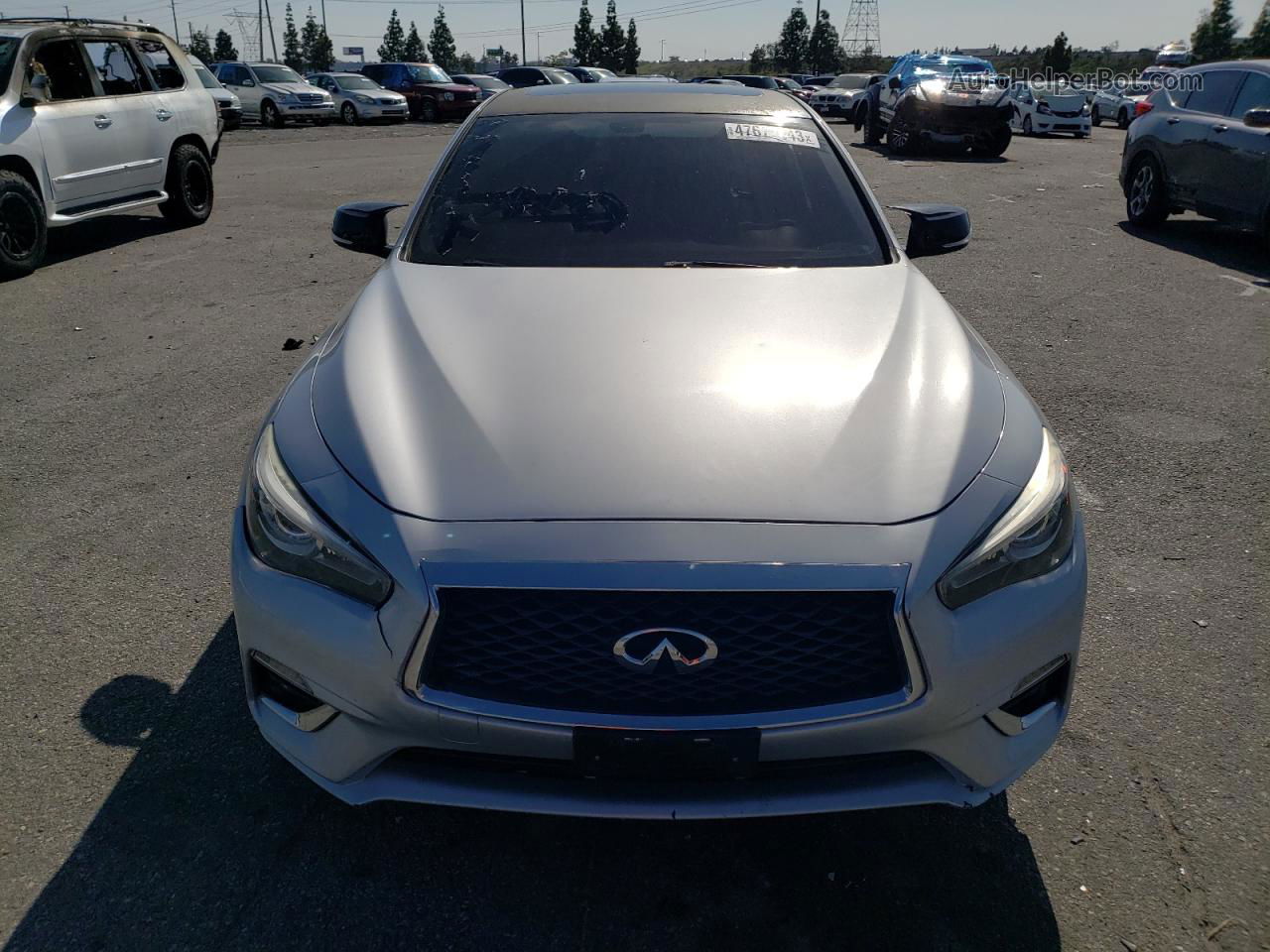 2018 Infiniti Q50 Luxe Silver vin: JN1EV7AP8JM355961