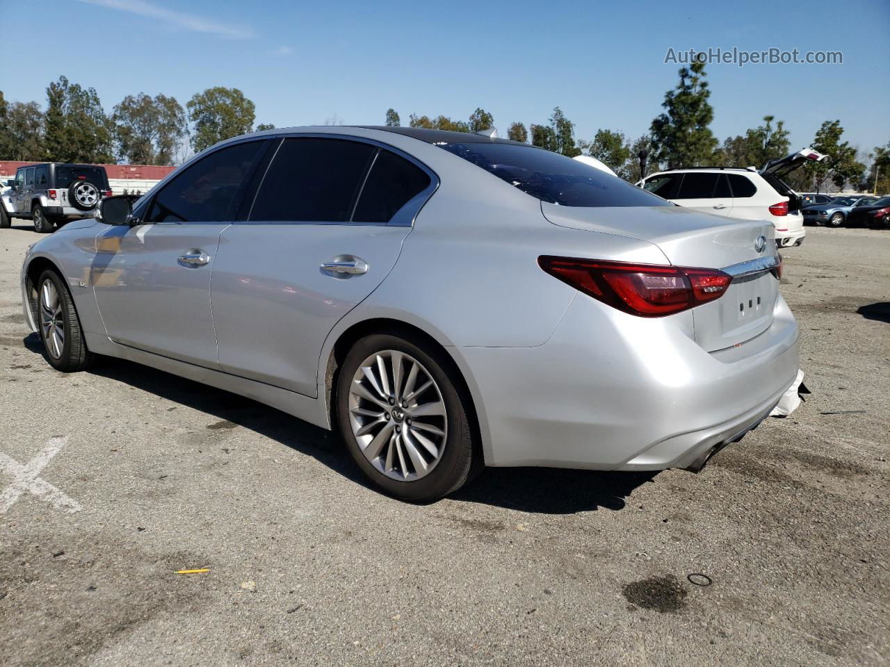 2018 Infiniti Q50 Luxe Silver vin: JN1EV7AP8JM355961