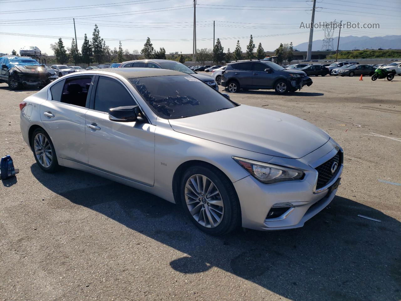 2018 Infiniti Q50 Luxe Silver vin: JN1EV7AP8JM355961