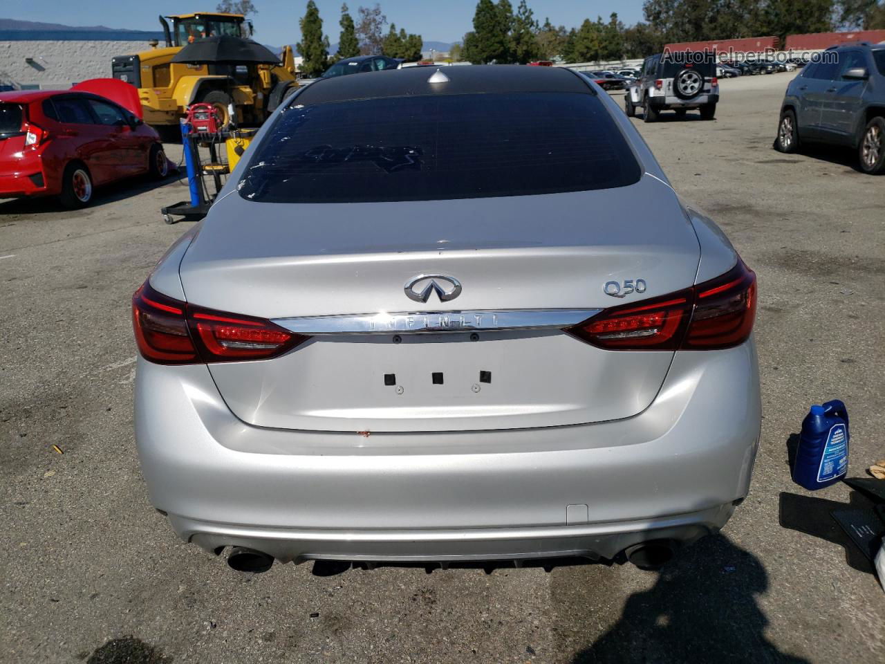 2018 Infiniti Q50 Luxe Silver vin: JN1EV7AP8JM355961