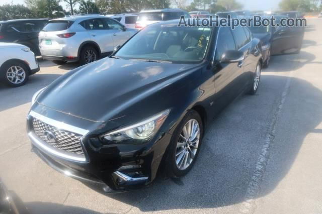 2018 Infiniti Q50 3.0t Luxe Черный vin: JN1EV7AP8JM357435