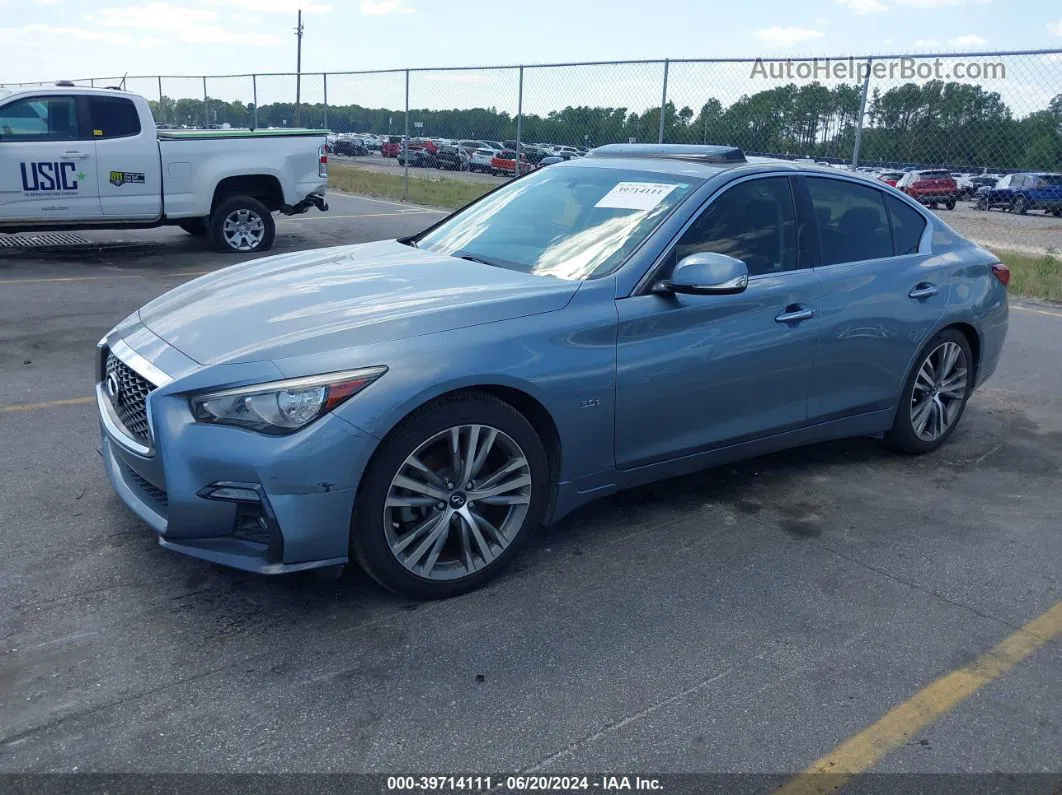 2018 Infiniti Q50 3.0t Sport Синий vin: JN1EV7AP8JM364952