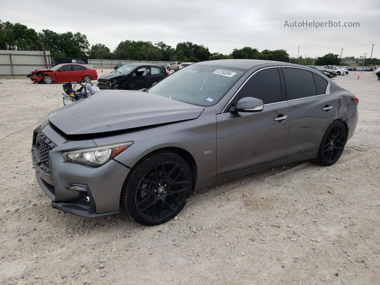 2018 Infiniti Q50 Luxe Gray vin: JN1EV7AP8JM366197