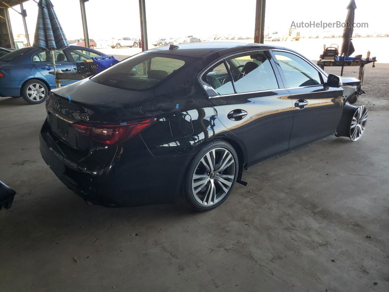 2018 Infiniti Q50 Luxe Черный vin: JN1EV7AP8JM592188