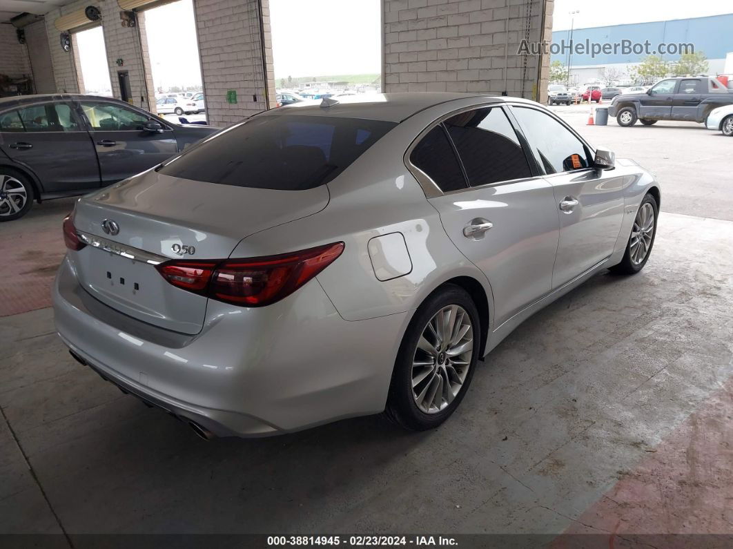 2019 Infiniti Q50 3.0t Luxe Silver vin: JN1EV7AP8KM511546