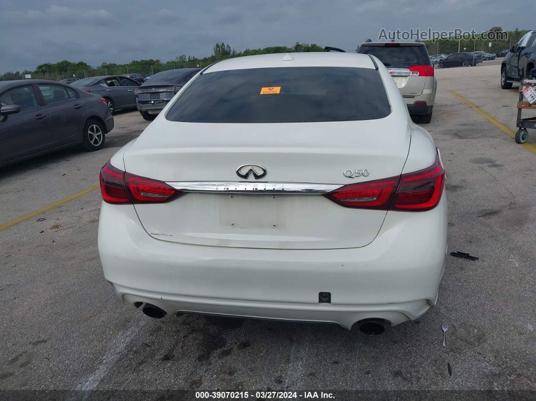 2019 Infiniti Q50 3.0t Luxe Белый vin: JN1EV7AP8KM512504