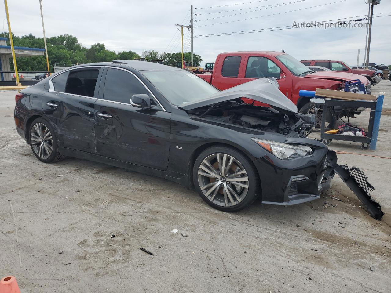 2019 Infiniti Q50 Luxe Black vin: JN1EV7AP8KM513135